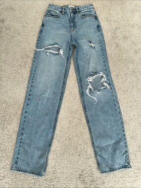 PacSun Light Blue 90’s Boyfriend Distressed Straight Leg Jeans